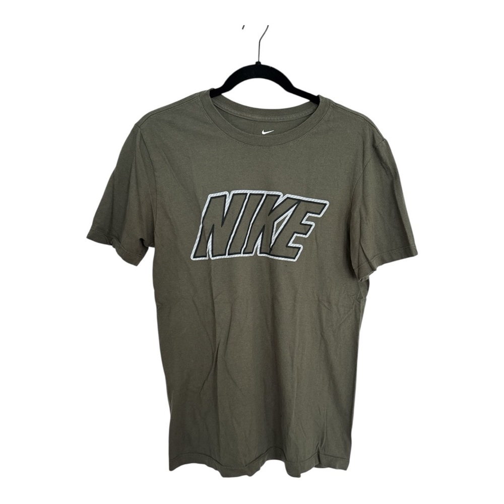 Nike Green Short Sleeve Tee Classic Crew Neck